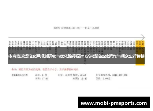 体育篮球场馆交通规划研究与优化路径探讨 促进场馆高效运作与观众出行便捷