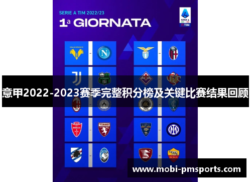 意甲2022-2023赛季完整积分榜及关键比赛结果回顾