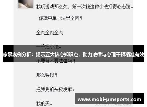 家暴案例分析：揭示五大核心知识点，助力法律与心理干预精准有效