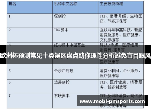 欧洲杯预测常见十类误区盘点助你理性分析避免盲目跟风